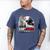 Daddysaurus T-Rex Dad Dinosaur Daddy Saurus Fathers Day Men's Comfort Colors T-Shirt Blue Jean