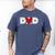 Disney Mickey And Friends Dad Mickey Distressed Text Logo Men's Comfort Colors T-Shirt Blue Jean