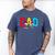Disney Mickey And Friends Mickey Minnie Dad Collegiate Logo Men's Comfort Colors T-Shirt Blue Jean