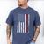 Distressed US American Flag Father Shirt Best Dad Ever Men's Comfort Colors T-Shirt Blue Jean