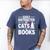 Easily Distracted By Cats And Books Cat & Book Lover Men's Comfort Colors T-Shirt Blue Jean Easily Distracted By Cats And Books Cat & Book Lover Men's Comfort Colors T-Shirt Blue Jean