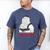 Family Guy Peter Stewie Dad Life Distressed Big Chest Logo Men's Comfort Colors T-Shirt Blue Jean