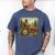 Farmer Men Tractor Rancher Farm Dad Distressed Men's Comfort Colors T-Shirt Blue Jean