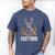 Fast Food Deer Hunting Hunter Dad Tail Buck Men's Comfort Colors T-Shirt Blue Jean