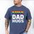 Free Dad Hugs Pride Flag Month LGBTQ Transgender Support Men's Comfort Colors T-Shirt Blue Jean
