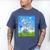 Frutiger Aero Aesthetic Tech Cherry Blossom Fishes Bubbles Men's Comfort Colors T-Shirt Blue Jean