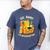 Go Away I'm Introverting Cat Coffee Headphones Men's Comfort Colors T-Shirt Blue Jean