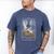 Gothic Book Lover Skeleton Men's Comfort Colors T-Shirt Blue Jean