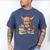 Highland Cow Reading Book Librarian Library Men's Comfort Colors T-Shirt Blue Jean