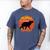 Introvert Retro Sunset Capybara Tee Men's Comfort Colors T-Shirt Blue Jean