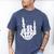 Just A Dad Who Always Came Back 2 Sided Skeleton Men's Comfort Colors T-Shirt Blue Jean