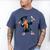 Kids Boys Grad Dabbing Graduation Class Of 2025 Men's Comfort Colors T-Shirt Blue Jean