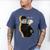 Kids Bruce Lee Photo From Fighting Method Book Kids Men's Comfort Colors T-Shirt Blue Jean