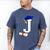 Kids Initial J Letter For Boys Preschool Graduation Kindergarten Men's Comfort Colors T-Shirt Blue Jean