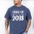 Kindergarten Class Of 2038 First Day School Graduation Girls Men's Comfort Colors T-Shirt Blue Jean