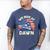 Lawn Mowing We Ride At Dawn Father Day Care Mower Dad Men's Comfort Colors T-Shirt Blue Jean
