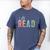 Let's Read Book Nerd Reading Book Lover Librarian Teacher Men's Comfort Colors T-Shirt Blue Jean