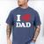 I Love Dad Men's Comfort Colors T-Shirt Blue Jean