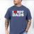 I Love Hot Dads Men's Comfort Colors T-Shirt Blue Jean