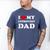 I Love My Introvert Dad I Heart My Introvert Dad Men's Comfort Colors T-Shirt Blue Jean