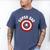 Marvel Father's Day Super Dad Captain America Shield Men's Comfort Colors T-Shirt Blue Jean