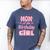 Mom And Dad Of The Birthday Girl Coquette Family Matching Men's Comfort Colors T-Shirt Blue Jean