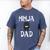 Ninja Dad Tshirt Ninja Shirt Ninja Tshirts Father Men's Comfort Colors T-Shirt Blue Jean