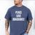 Peace Love And Ignorance Sarcastic Humor Introvert Men's Comfort Colors T-Shirt Blue Jean