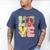 Peace Sign Love Groovy Vibes Costume Nostalgia 1980s Fashion Men's Comfort Colors T-Shirt Blue Jean