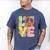 Peace Sign Love Groovy Vibes Costume Nostalgia 1980s Fashion Men's Comfort Colors T-Shirt Blue Jean