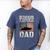 Proud Coast Guard Dad USCG American Flag T-Shirt Men's Comfort Colors T-Shirt Blue Jean