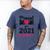Proud Mom Of A 2021 Graduate Senior Graduation Men's Comfort Colors T-Shirt Blue Jean