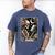 The Reader Tarot Card Skeleton Reading Book Bookworm Bookish Men's Comfort Colors T-Shirt Blue Jean