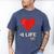 Retro Gamer 1 Life Pixel Heart – 8-Bit Gaming Nostalgia Men's Comfort Colors T-Shirt Blue Jean