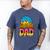 Retro Ice Cream Drip Softball Dad Game Day Dad Father's Day Men's Comfort Colors T-Shirt Blue Jean