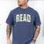 Retro Read Floral Reading Bookworm Librarian Book Lover Men's Comfort Colors T-Shirt Blue Jean