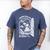 Retro Trendy Bookish Book Lover Reading Quotes Leaving Reality Entering Fiction -Adults Small Short Sleeve T-Shirt Men's Comfort Colors T-Shirt Blue Jean