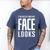 Sarcastic Shy People Introverts I'm Nicer Than My Face Looks Men's Comfort Colors T-Shirt Blue Jean