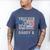 Semi Truck Driver Trucker Daddy Husband US American Flag Men's Comfort Colors T-Shirt Blue Jean