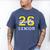 Senior Class 2026 Graduation Yellow Blue Letters Men's Comfort Colors T-Shirt Blue Jean