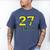 Senior Class Of 2027 Graduation Yellow And Blue On The Back Premium Tri-Blend Men's Comfort Colors T-Shirt Blue Jean