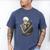 Skeleton Hugging Cat Halloween Cat Lover Cat Mom Dad Men's Comfort Colors T-Shirt Blue Jean