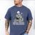 Skeleton Reading Book Anxious Stressed True Crime Obsessed Men's Comfort Colors T-Shirt Blue Jean