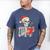 Skeleton Reading Book Christmas Teacher Librarian Book Lover Men's Comfort Colors T-Shirt Blue Jean