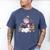Snowman Reading Book Lovers Christmas Bookworm Librarian Men's Comfort Colors T-Shirt Blue Jean