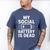 My Social Battery Is Dead Introvert Quote Men's Comfort Colors T-Shirt Blue Jean
