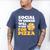 Social Worker Will Work For Pizza Graduation Men's Comfort Colors T-Shirt Blue Jean