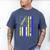 T21 Dad American Flag Down Syndrome Awareness Men's Comfort Colors T-Shirt Blue Jean