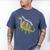 Teachersaurus Dinosaur Teachers Dino Reading Book Librarian Men's Comfort Colors T-Shirt Blue Jean