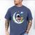 UFO Alien Astronaut Reading Book In Space Men's Comfort Colors T-Shirt Blue Jean